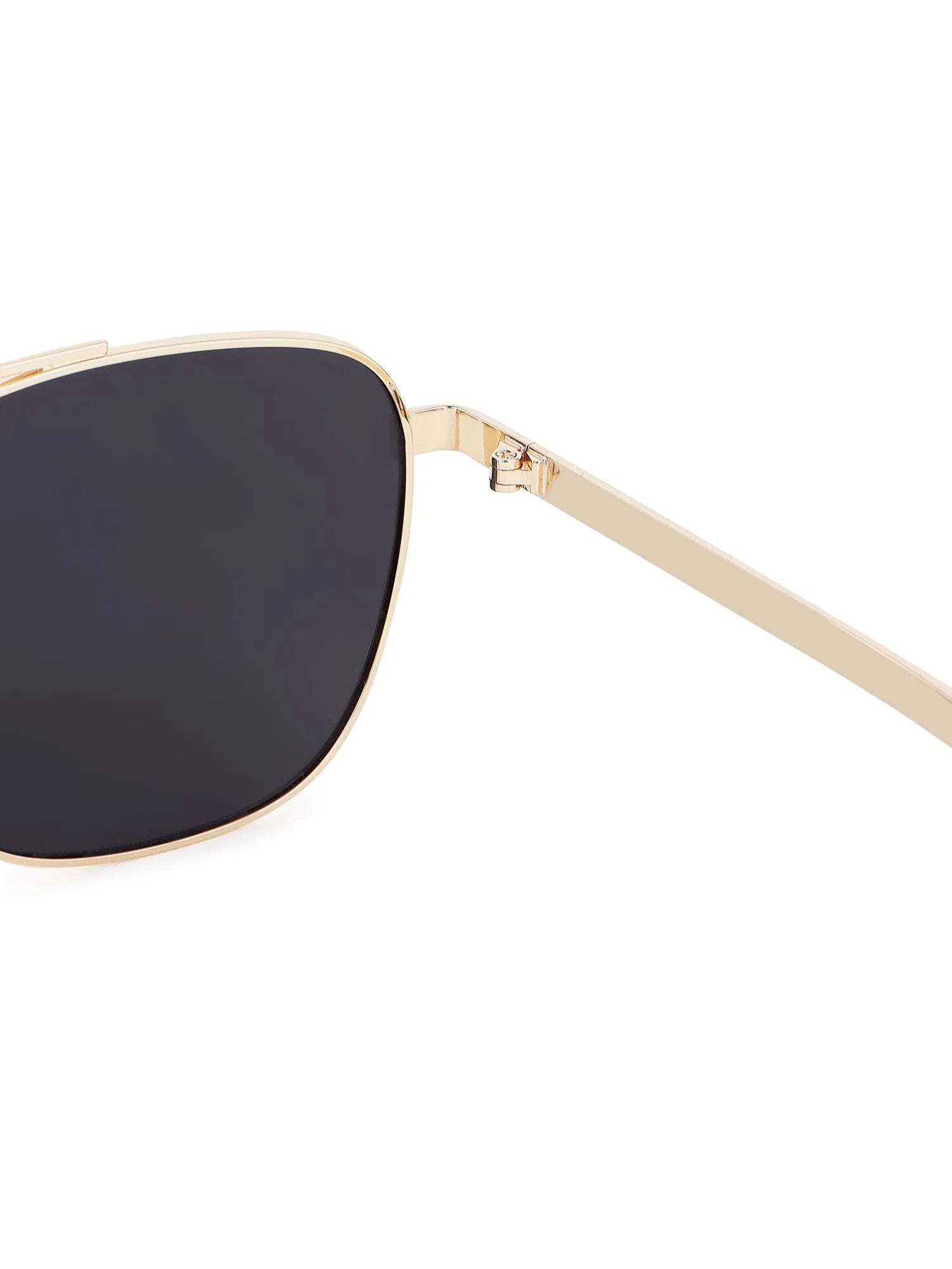Quivion | Golden Large Full Rim Square Sunglasses for Men [Polarized]