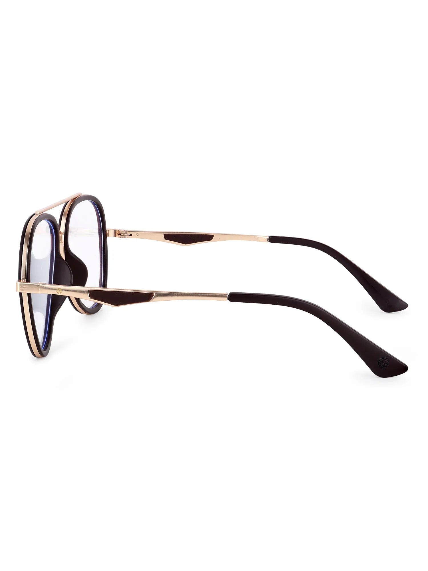 Eclipser | Golden & Brown Medium Full Rim Aviator Clip-on for Men & Women [UV-protected]