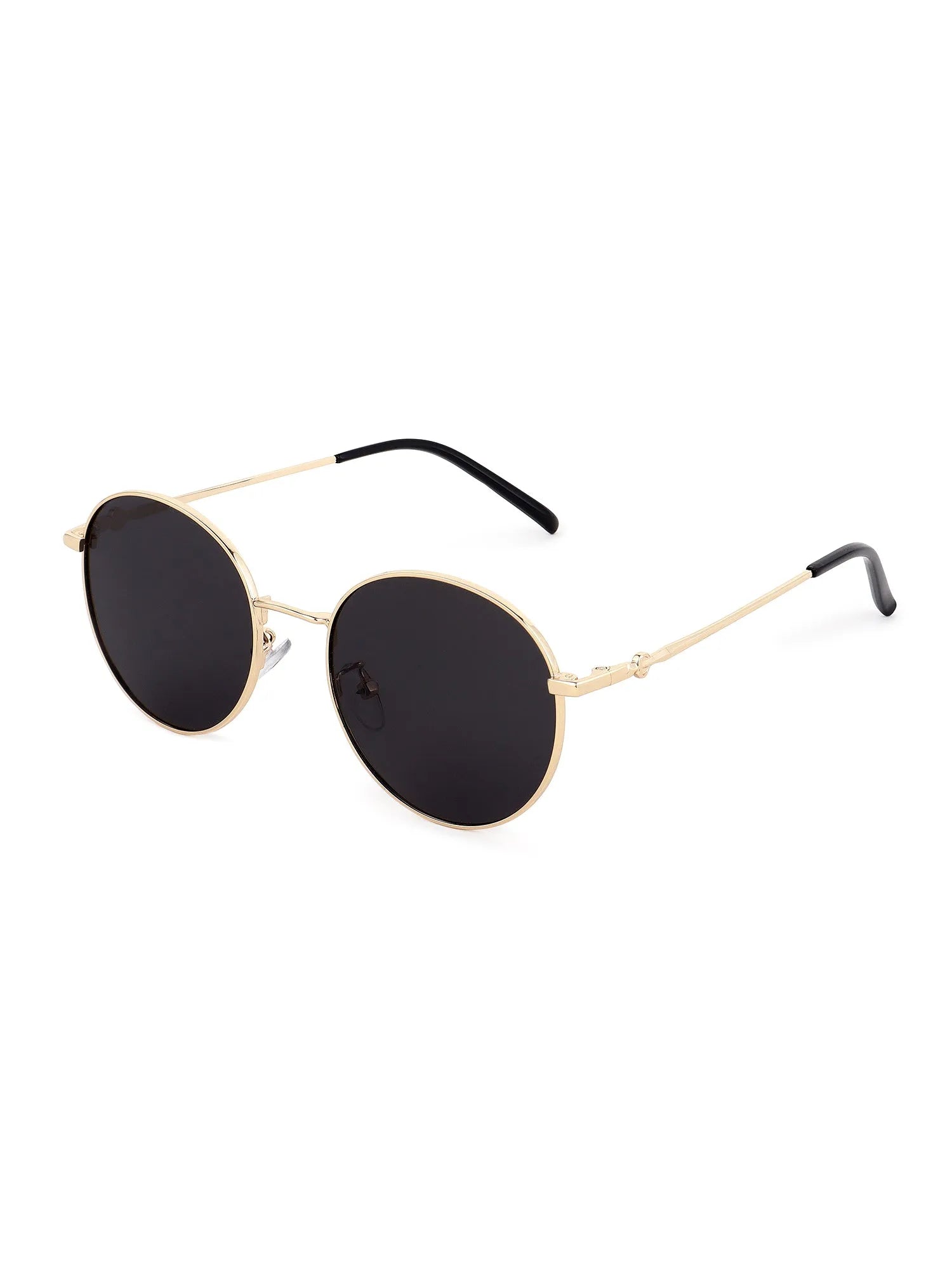 Dravyn | Grey Medium Full Rim Round Sunglasses for Men & Women [Polarized]