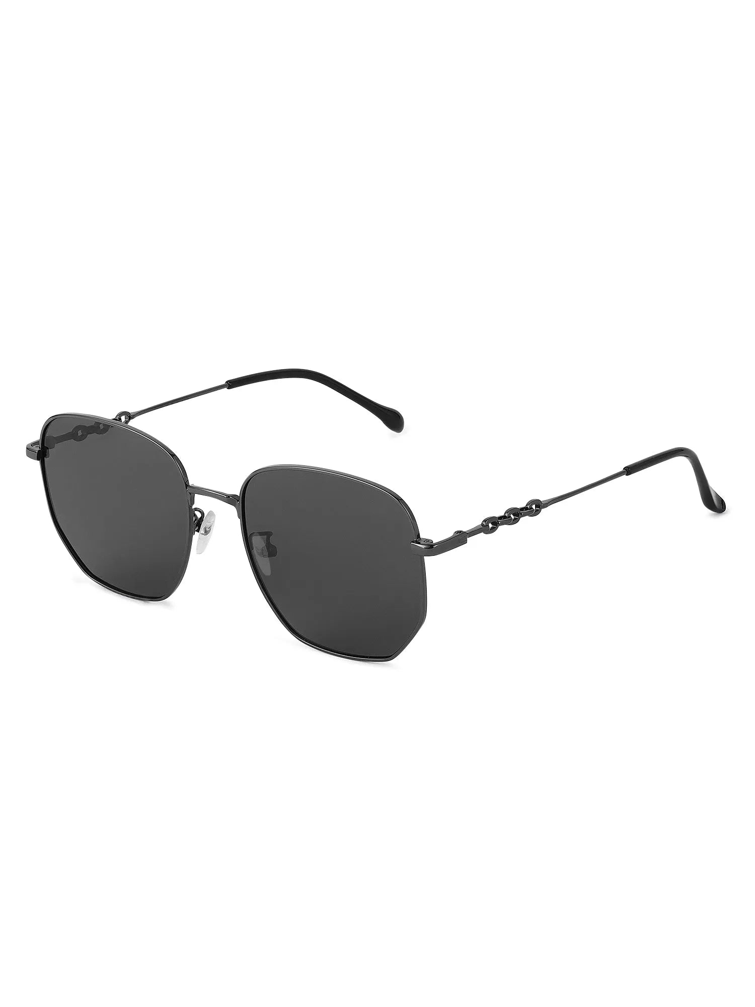 Solarion | Grey Large Full Rim Square Sunglasses for Men & Women [Polarized]