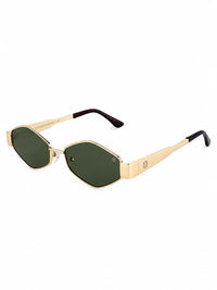 Ecliptor | Green Medium Full Rim Diamond Sunglasses for Women [UV-protected]
