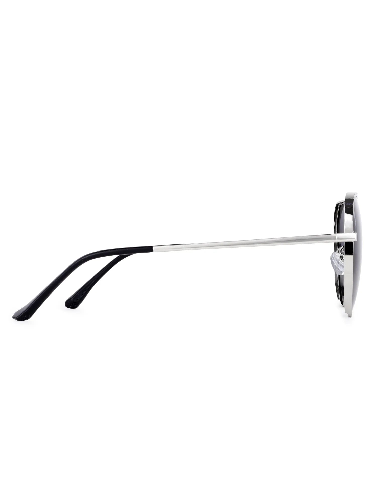 Tesseract | Silver Large Full Rim Aviator Sunglasses for Men [Polarized]