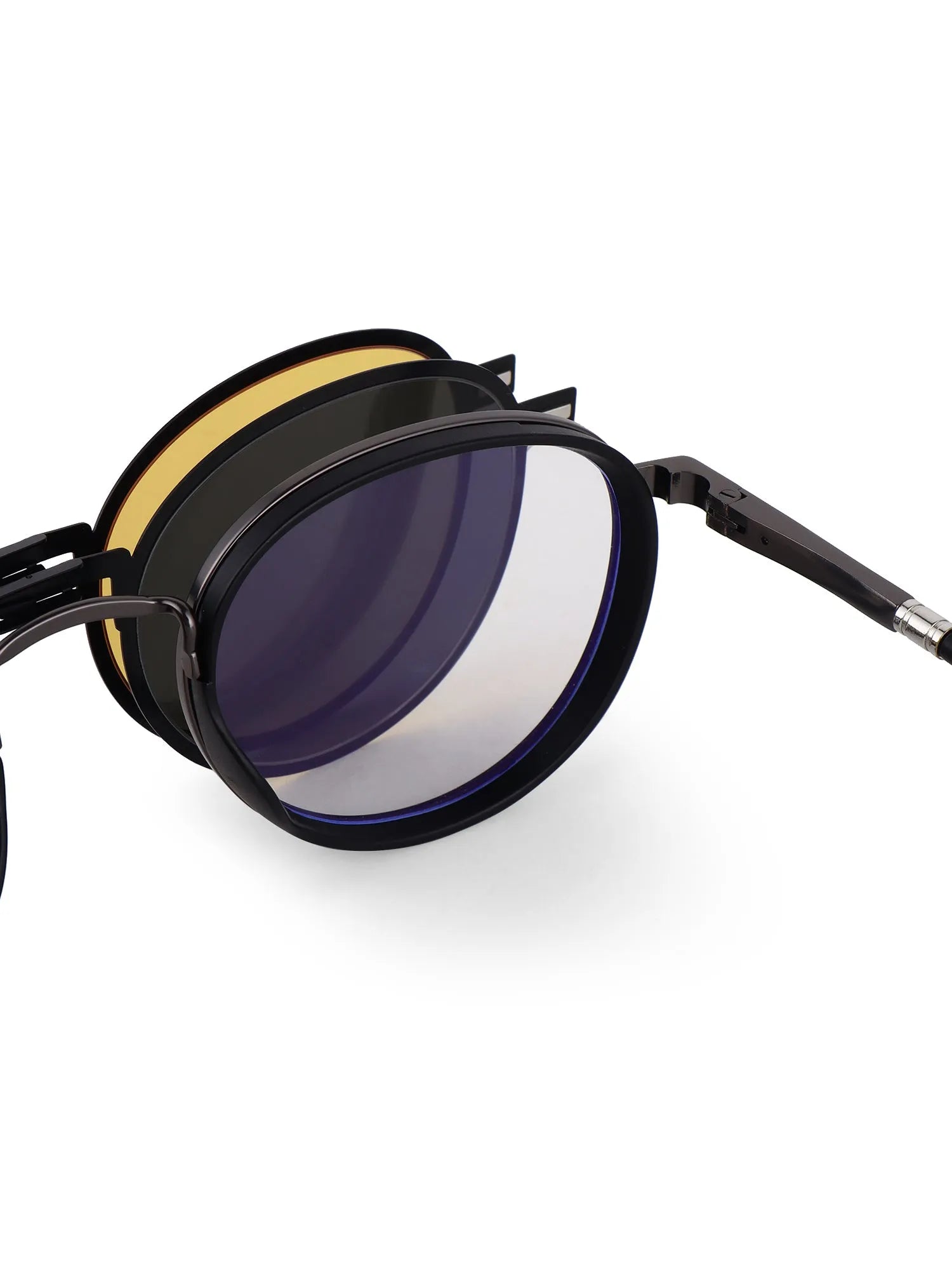 Ignisra | Grey & Black Medium Full Rim Oval Clip-on for Men & Women [UV-protected]