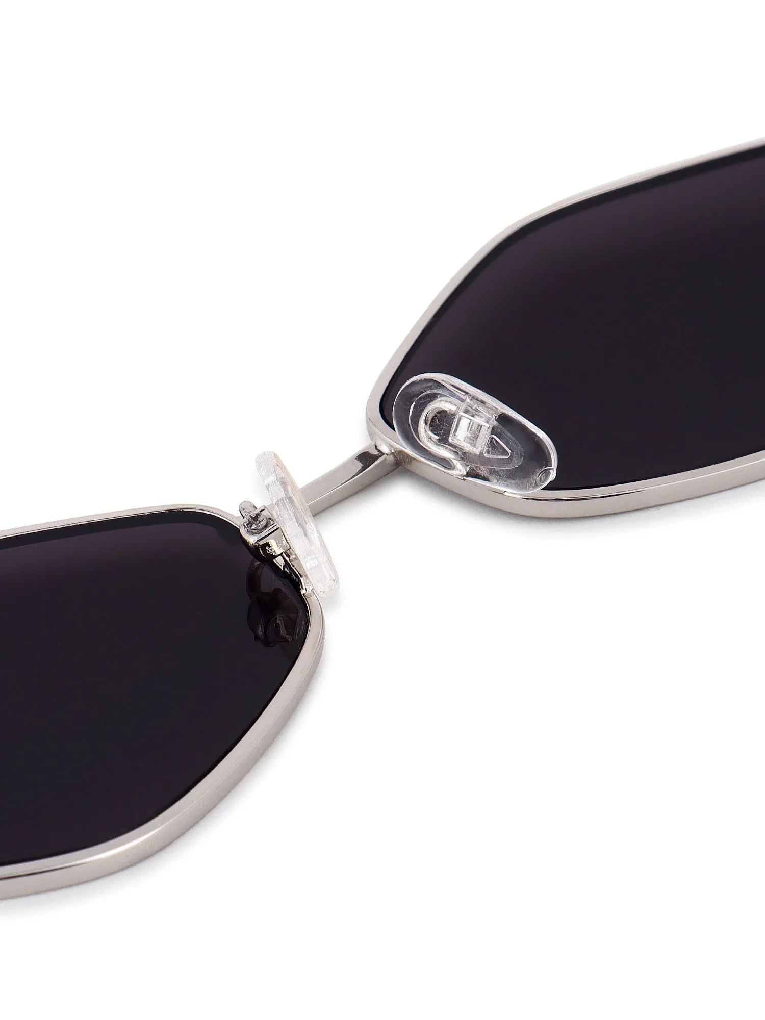 Ecliptor | Silver Medium Full Rim Diamond Sunglasses for Women [UV-protected]