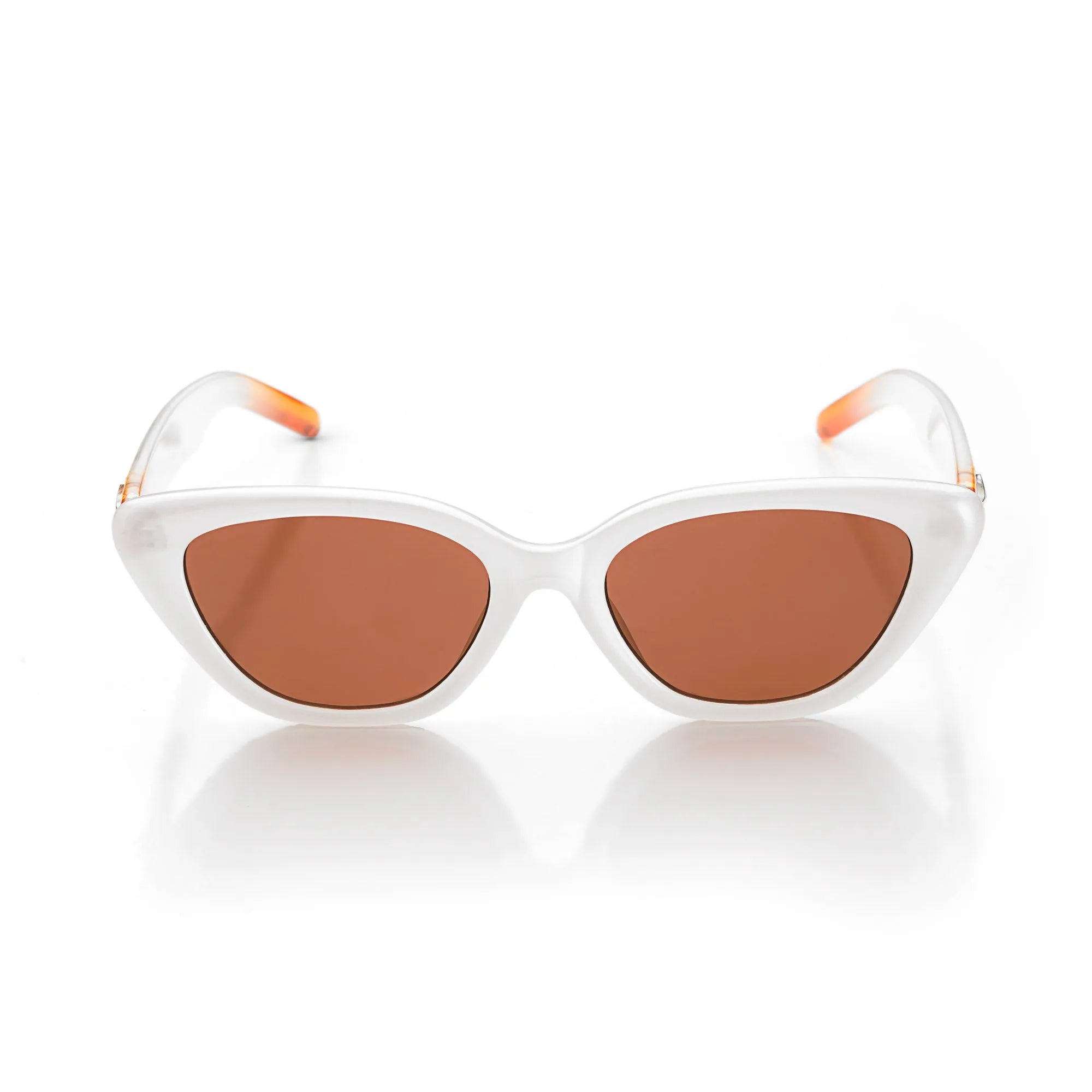 Syra | Transparent-White Medium Full Rim Cat-Eye Sunglasses for Women [UV-protected] HASHTAG X WHITECHERRY