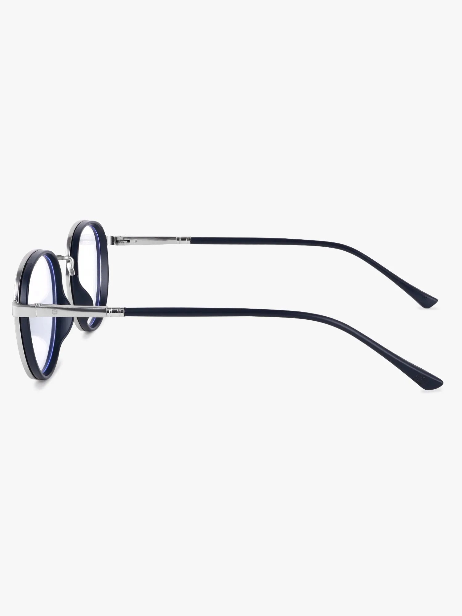 Ignisra | Silver & Black Medium Full Rim Oval Clip-on for Men & Women [UV-protected]