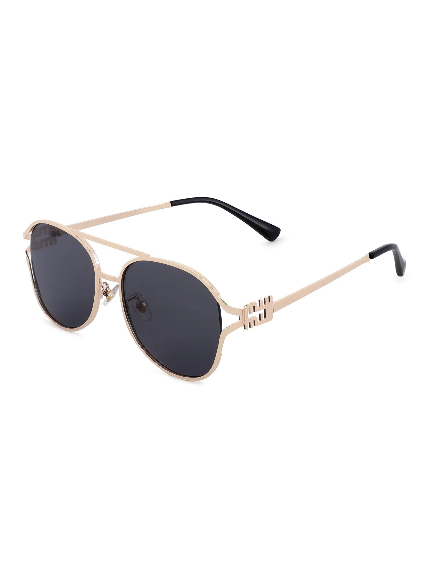 Glacior | Grey Large Full Rim Oval Sunglasses for Women [UV-protected]