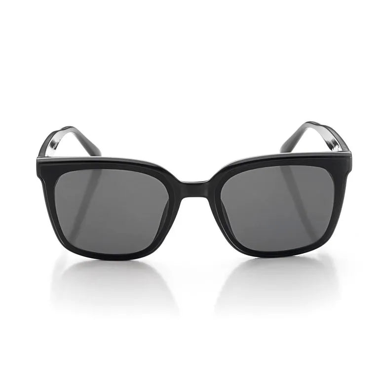 Lumor | Black Medium Full Rim Square Sunglasses for Women [UV-protected]