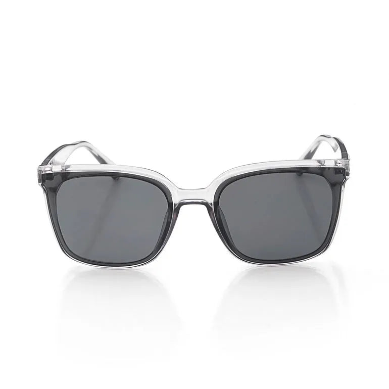 Lumor | Transparent-Grey Medium Full Rim Square Sunglasses for Women [UV-protected]