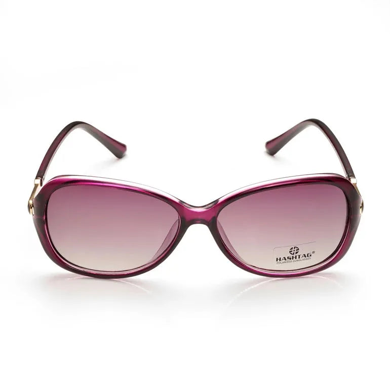 Crystara | Purple Large Full Rim Butterfly Sunglasses for Women [Polarized]