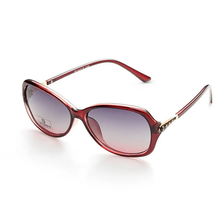 Crystara | Brown Large Full Rim Butterfly Sunglasses for Women [Polarized]