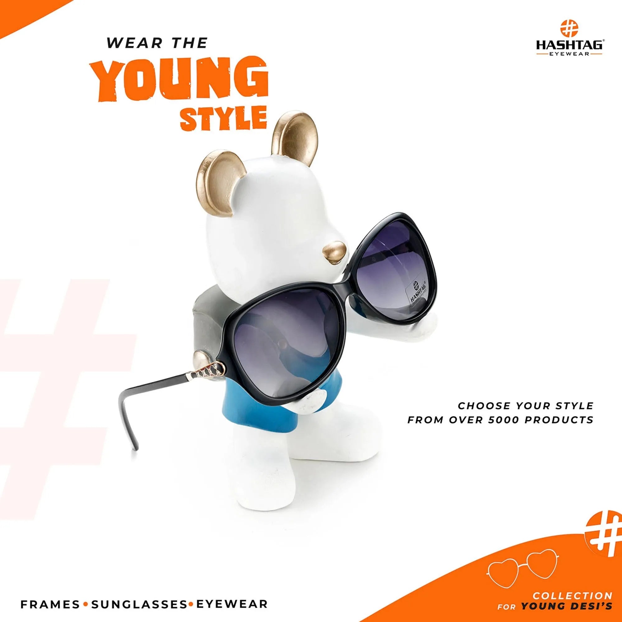 Crystara | Black Large Full Rim Butterfly Sunglasses for Women [Polarized]