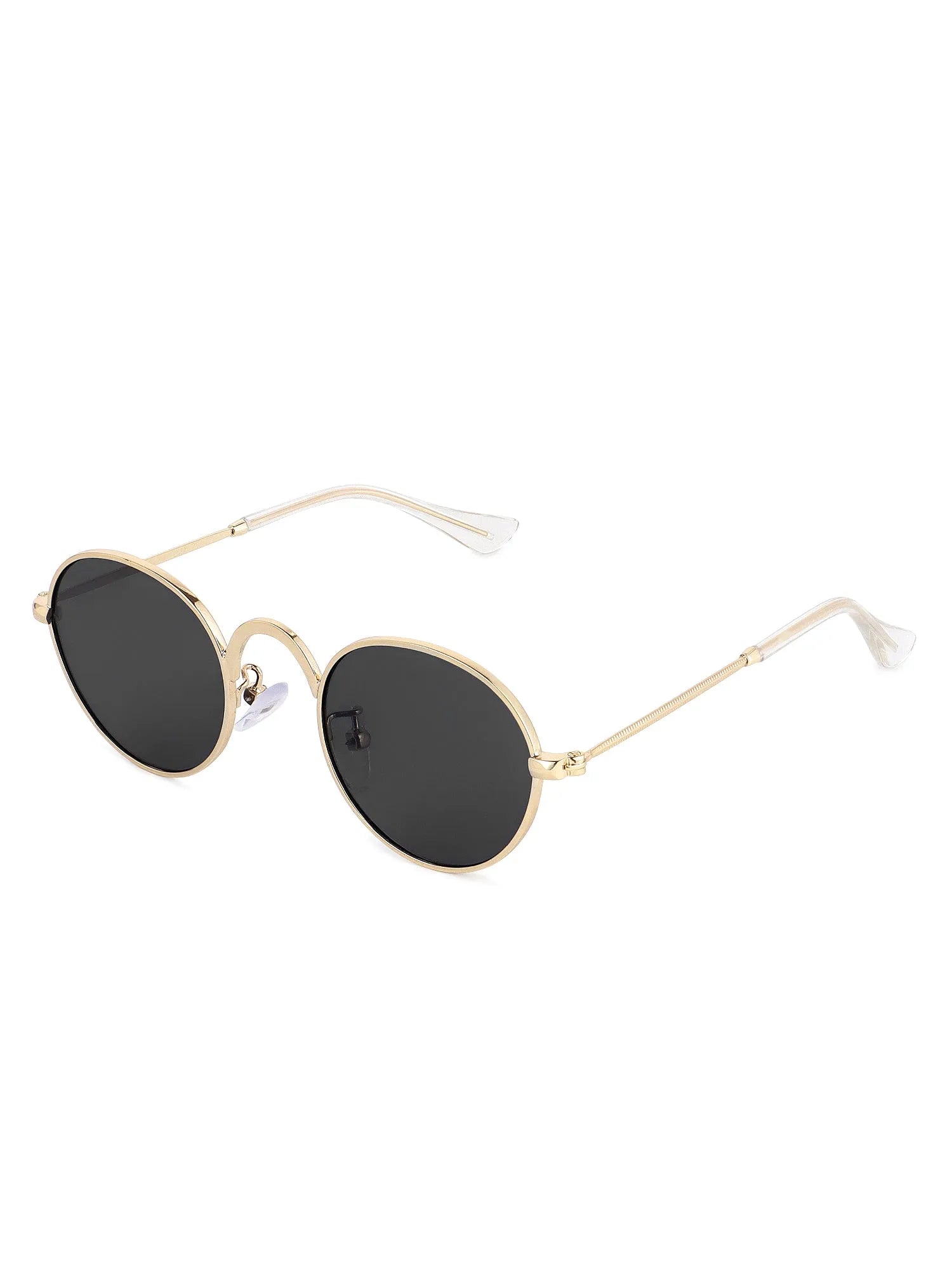 Nylora | Grey Small Full Rim Round Sunglasses for Kids [UV-protected]