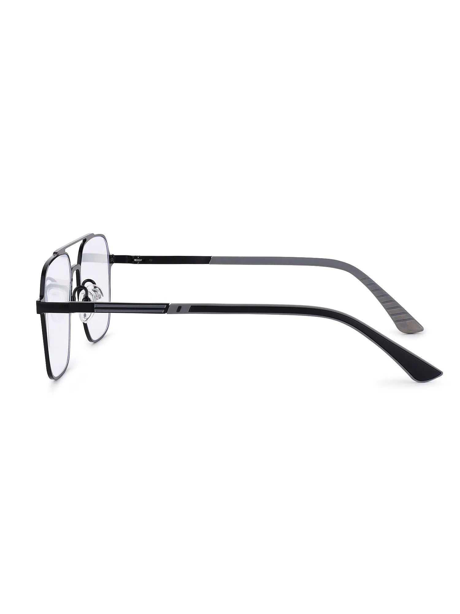 Baelora | Black Large Full Rim Rectangle Clip-on for Men & Women [UV-protected]