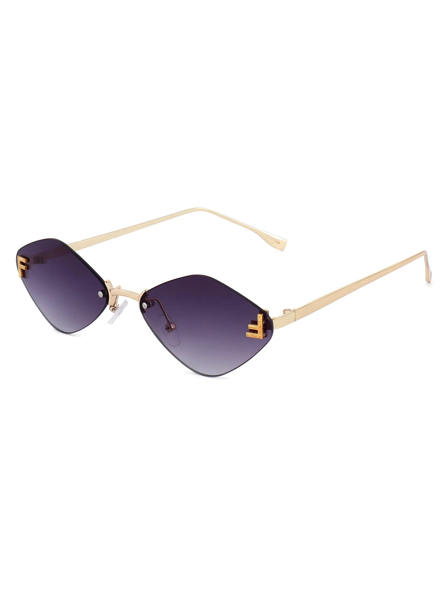 Xelora | Grey Small Rim Less Diamond Sunglasses for Women [UV-protected]