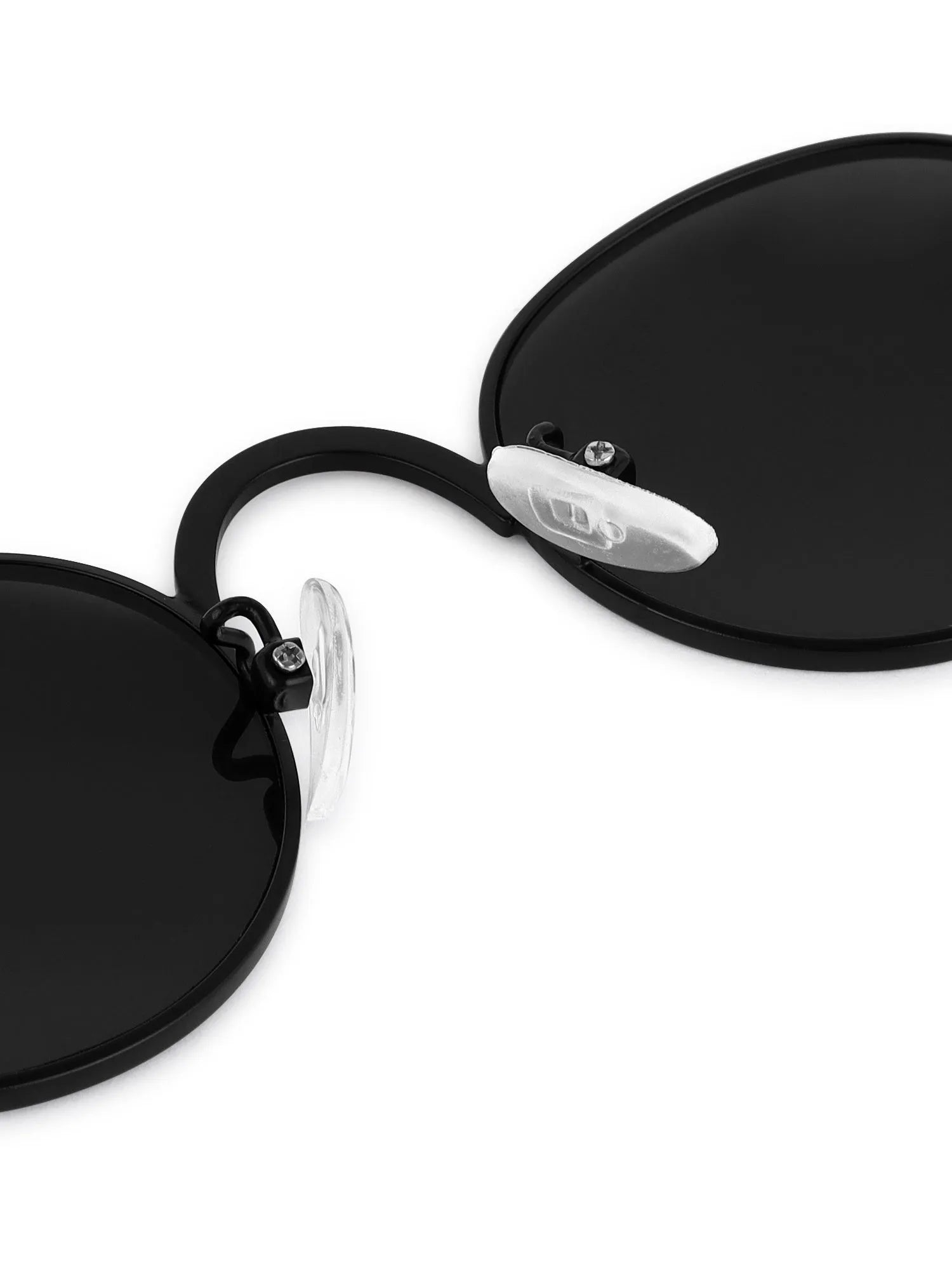 Nylora | Black Small Full Rim Round Sunglasses for Kids [UV-protected]