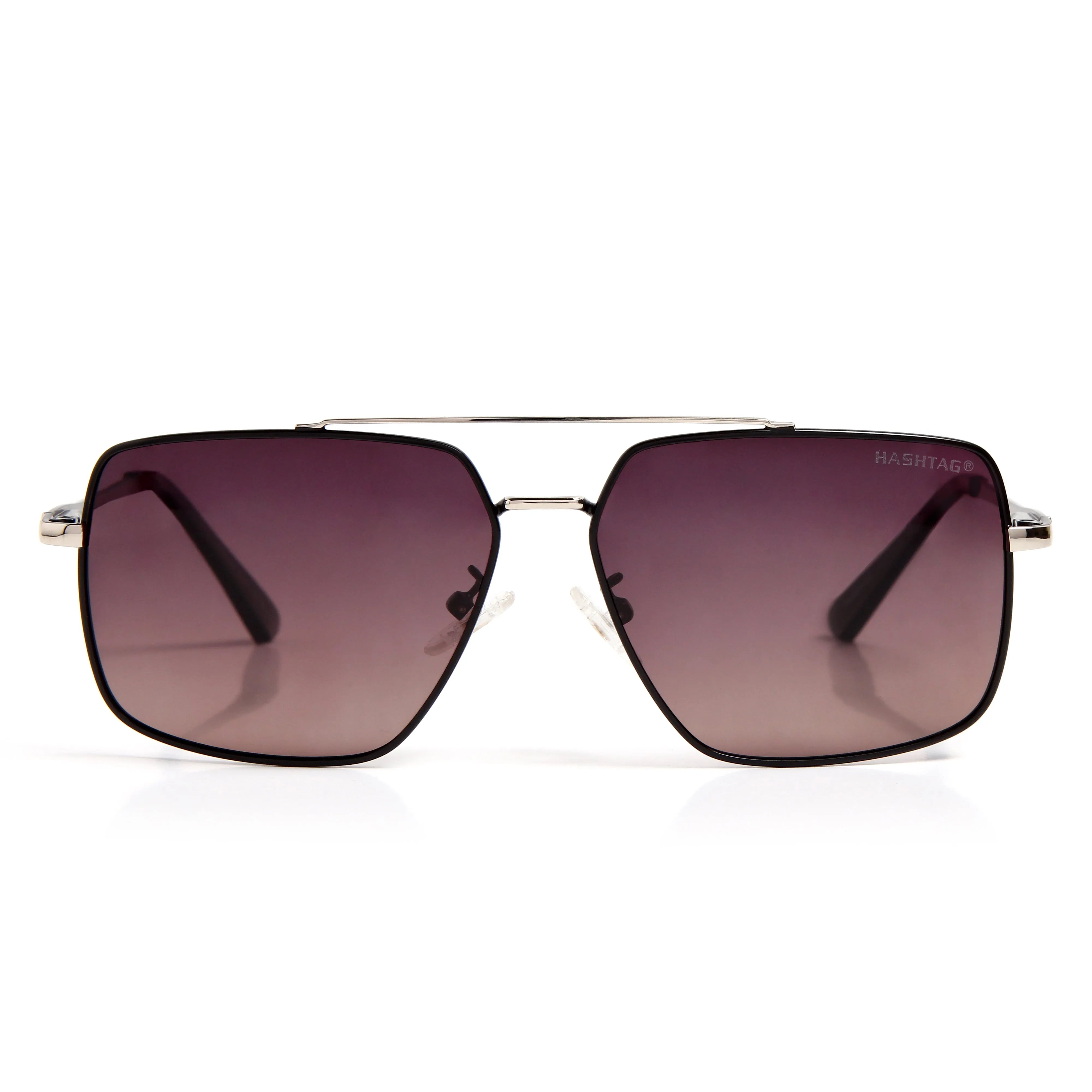 Kynra | Golden & Brown Large Full Rim Aviator Sunglasses for Men & Women [Polarized]