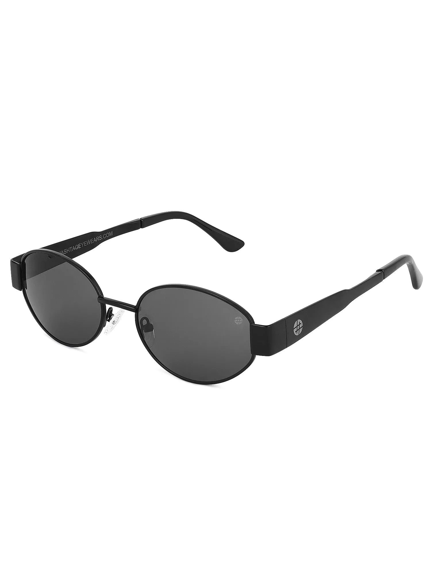 Fynora | Black Medium Full Rim Oval Sunglasses for Women [UV-protected]