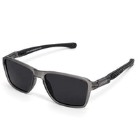 Rift | Grey/Black Large Full Rim Rectangle Sports Sunglasses for Men & Women [Polarized]