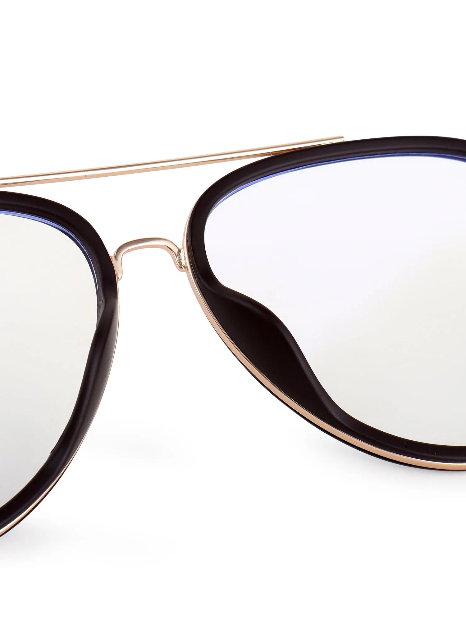 Eclipser | Golden & Brown Medium Full Rim Aviator Clip-on for Men & Women [UV-protected]