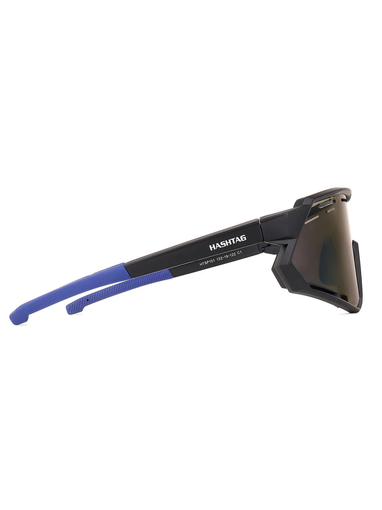 Myrion | Black/Blue Medium Full Rim Shield Sports for Men & Women [UV-protected]