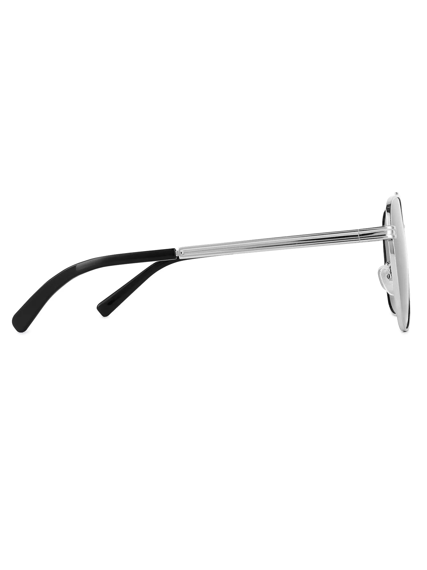 Quivion | Silver Large Full Rim Square Sunglasses for Men [Polarized]