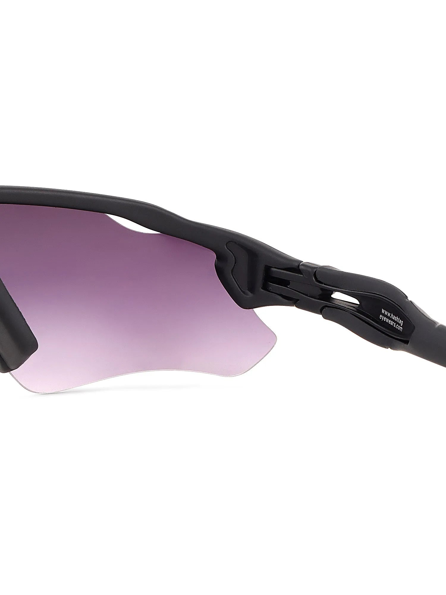 Chronos | Black Medium Half Rim Shield Sports Glasses for Men & Women [UV-protected]