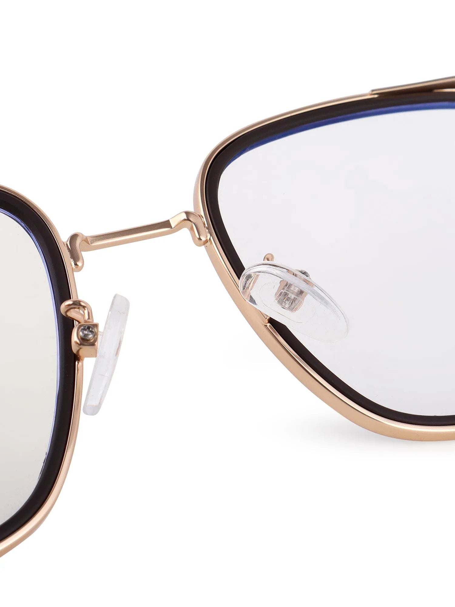 Cyronis | Golden & Brown Large Full Rim Square Clip-on for Men & Women [UV-protected]