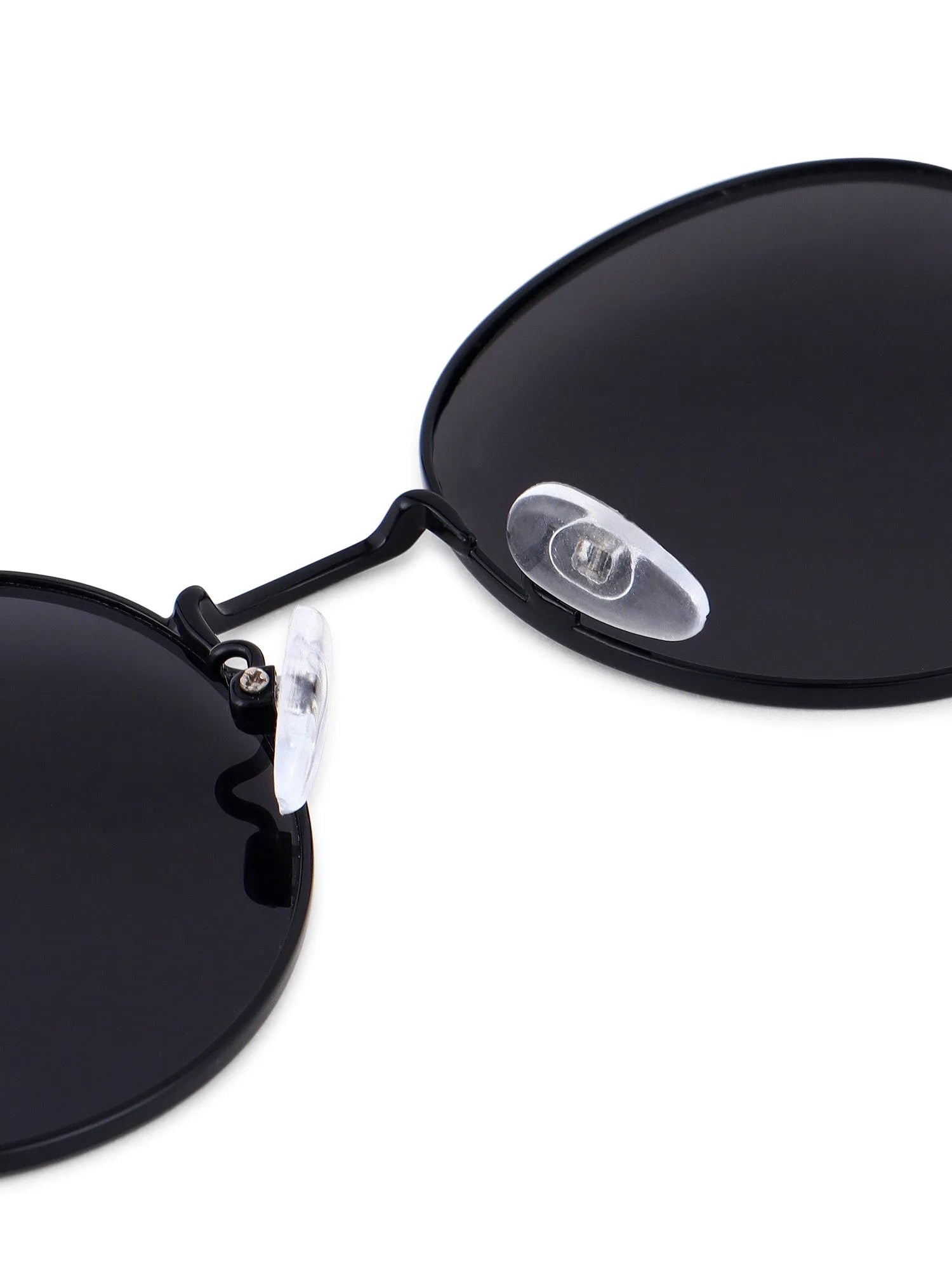 Dravyn | Black Medium Full Rim Round Sunglasses for Men & Women [Polarized]