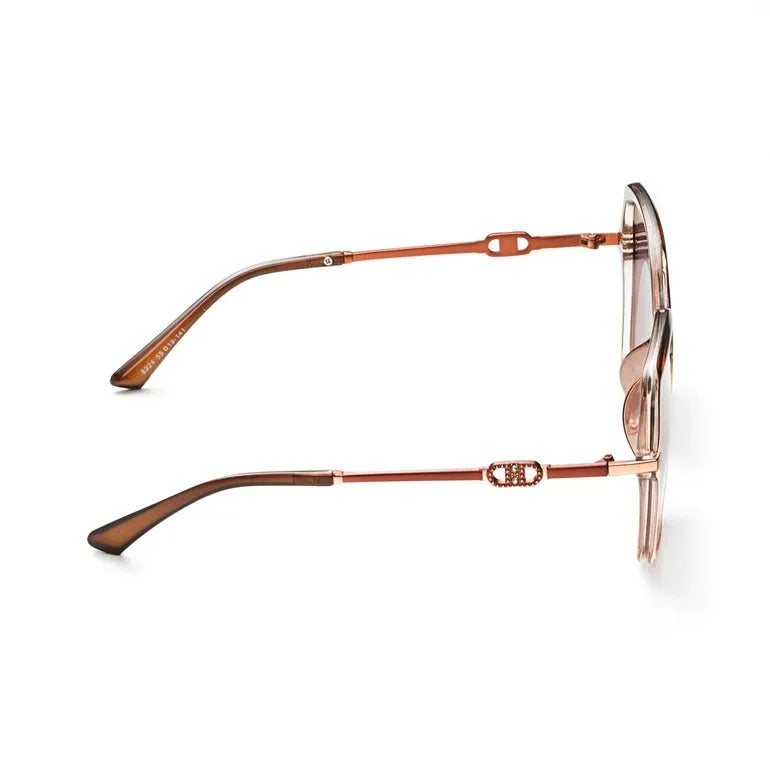 Eclipta | Brown Oversized Full Rim Rectangle Sunglasses for Women [Polarized]