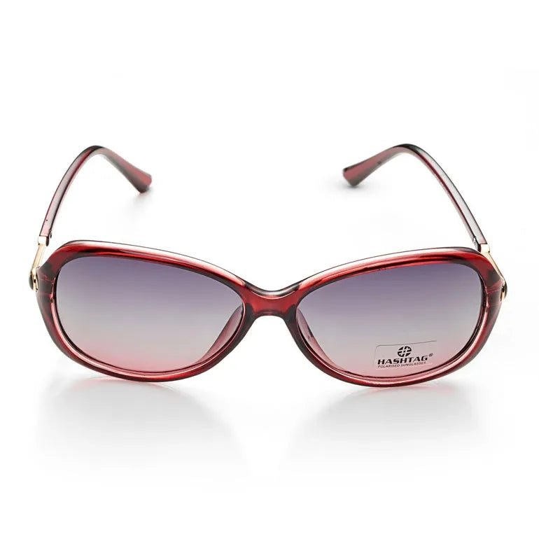 Crystara | Brown Large Full Rim Butterfly Sunglasses for Women [Polarized]