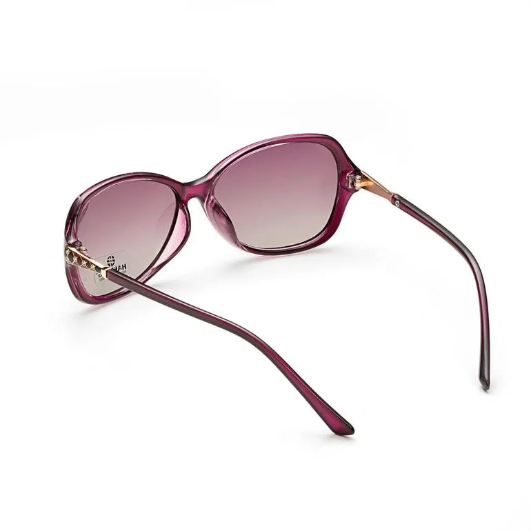 Crystara | Purple Large Full Rim Butterfly Sunglasses for Women [Polarized]