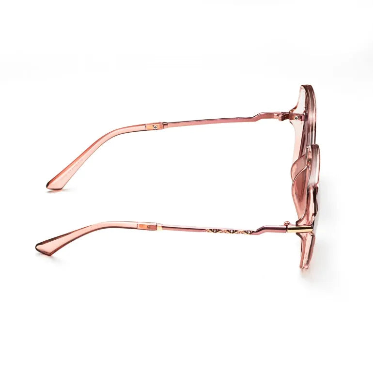 Driftis | Pink Large Full Rim Heptagonal Sunglasses for Women [Polarized]