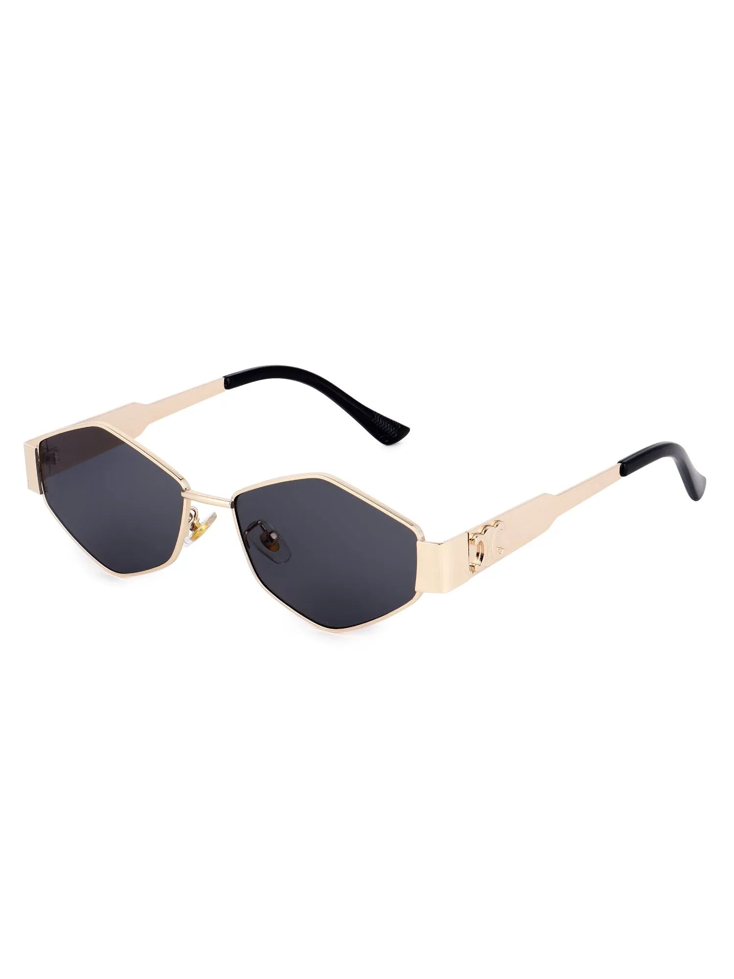 Exarion | Grey Large Full Rim Diamond Sunglasses for Women [UV-protected]