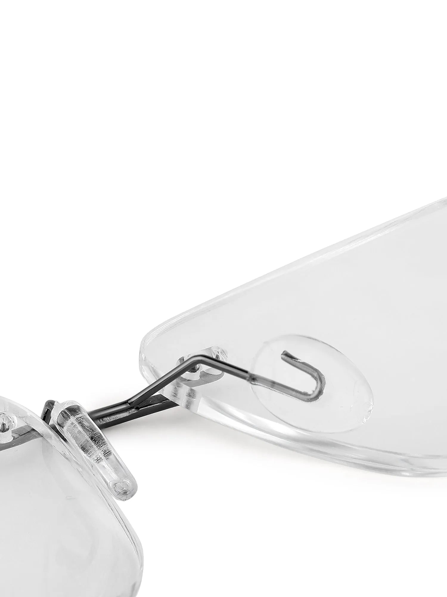 Thin Line | Gun Medium Rim Less Rectangle Eyeglasses for Unisex [Demo Lens]