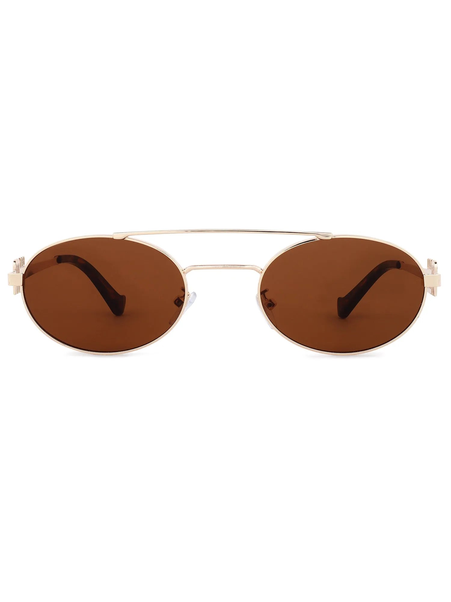 Stralium | Brown Large Full Rim Oval Sunglasses for Women [UV-protected]