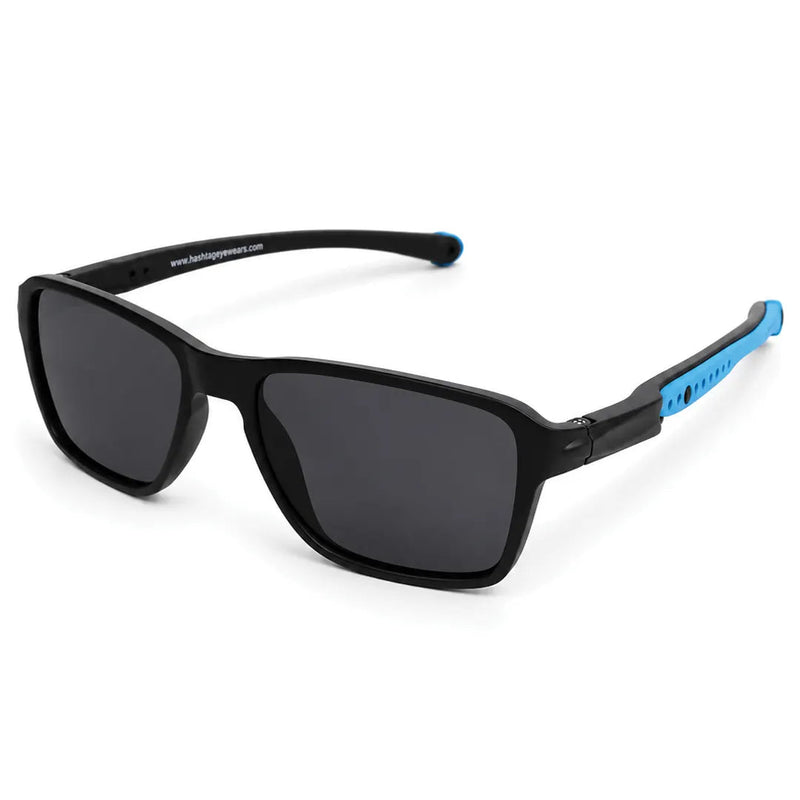 Rift | Sky Blue Large Full Rim RECTANGLE Sports for Men & Women [Polarized]