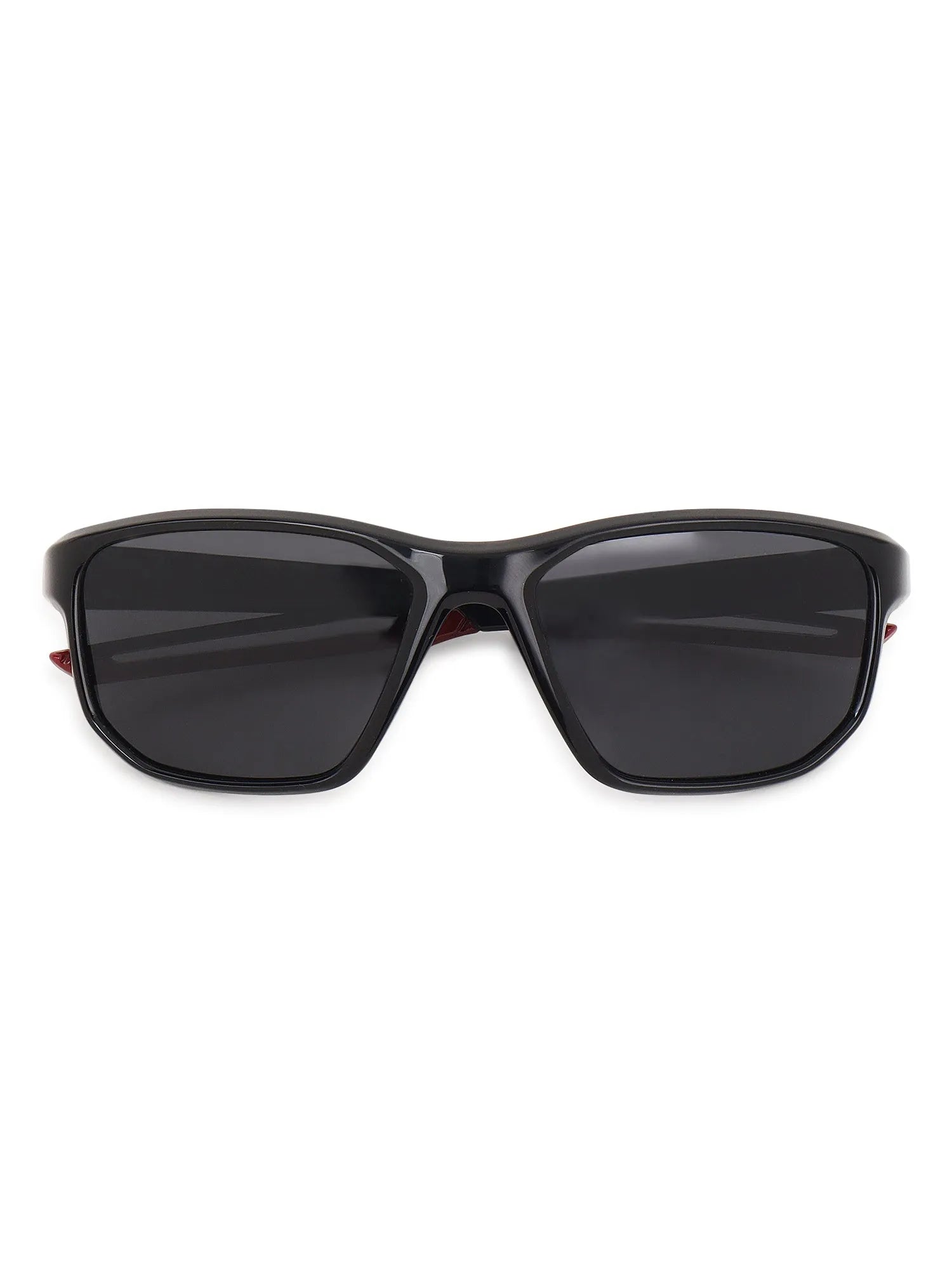 Ionium | Black Large Full Rim Rectangle Sunglasses for Men [Polarized]