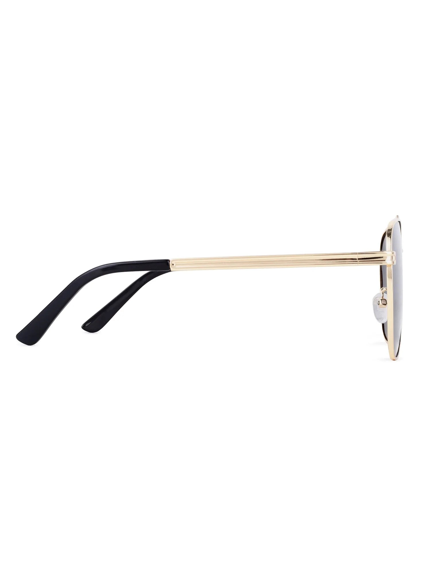 Quivion | Golden Large Full Rim Square Sunglasses for Men [Polarized]