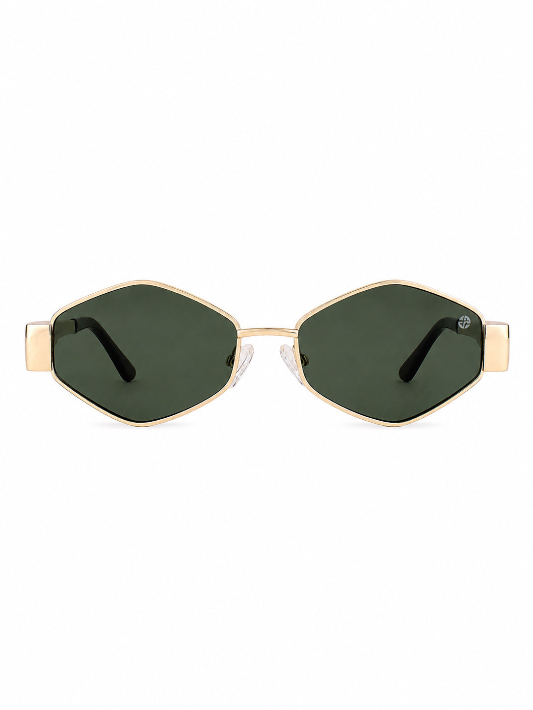 Ecliptor | Green Medium Full Rim Diamond Sunglasses for Women [UV-protected]