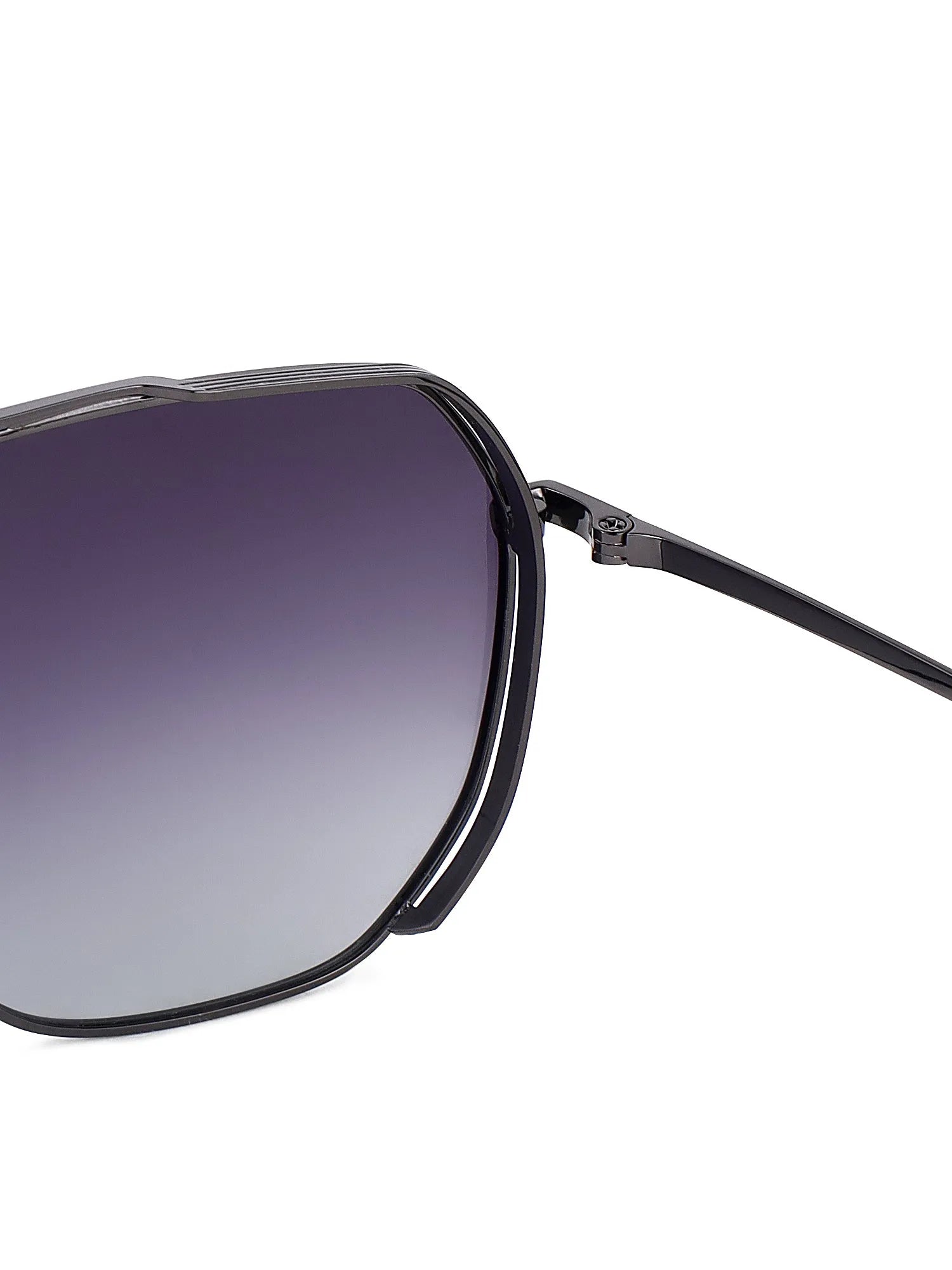 Drakara | Grey Large Full Rim Hexagonal Sunglasses for Men [Polarized]