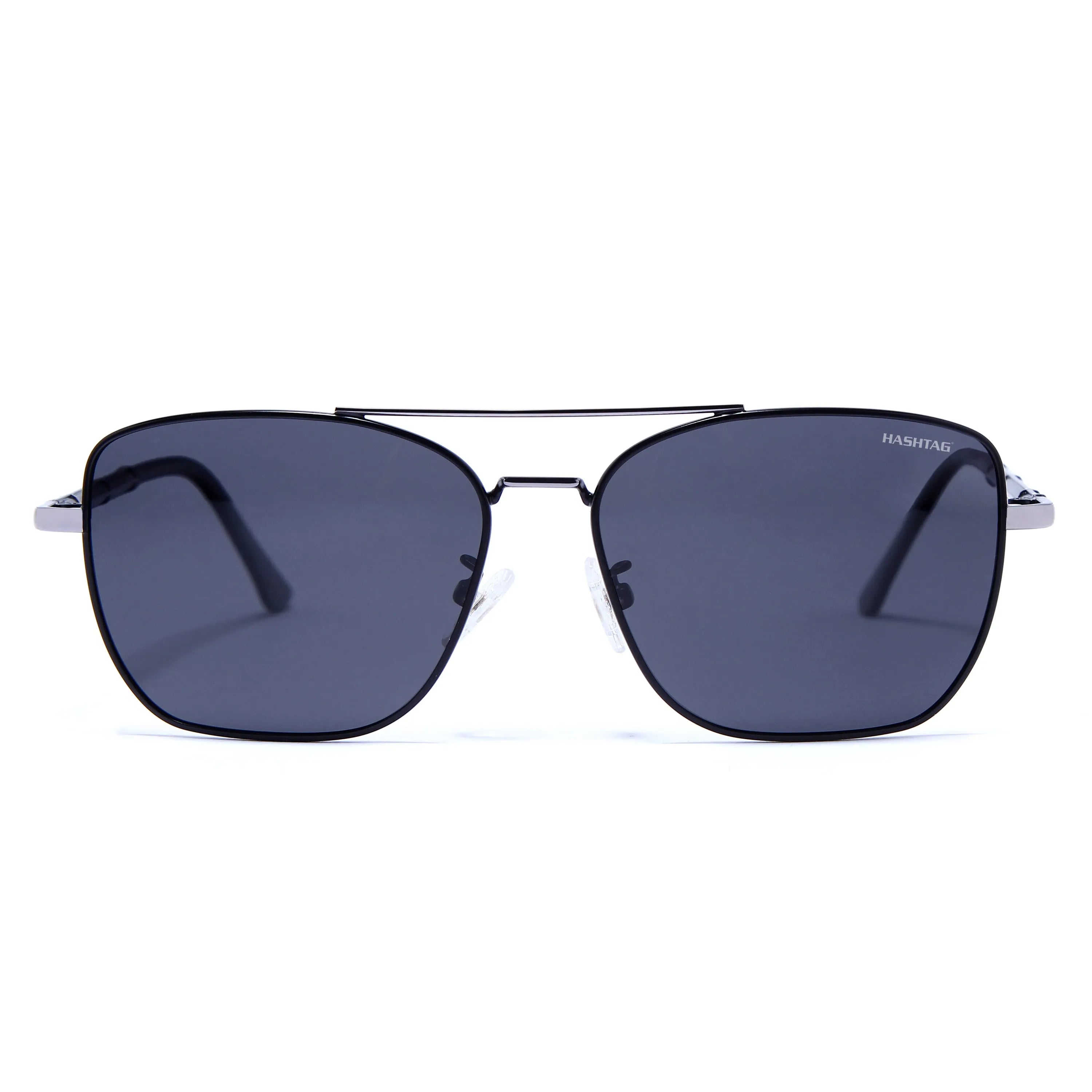 Enira | Grey Large Full Rim RECTANGLE Sunglasses for Men & Women [Polarized]