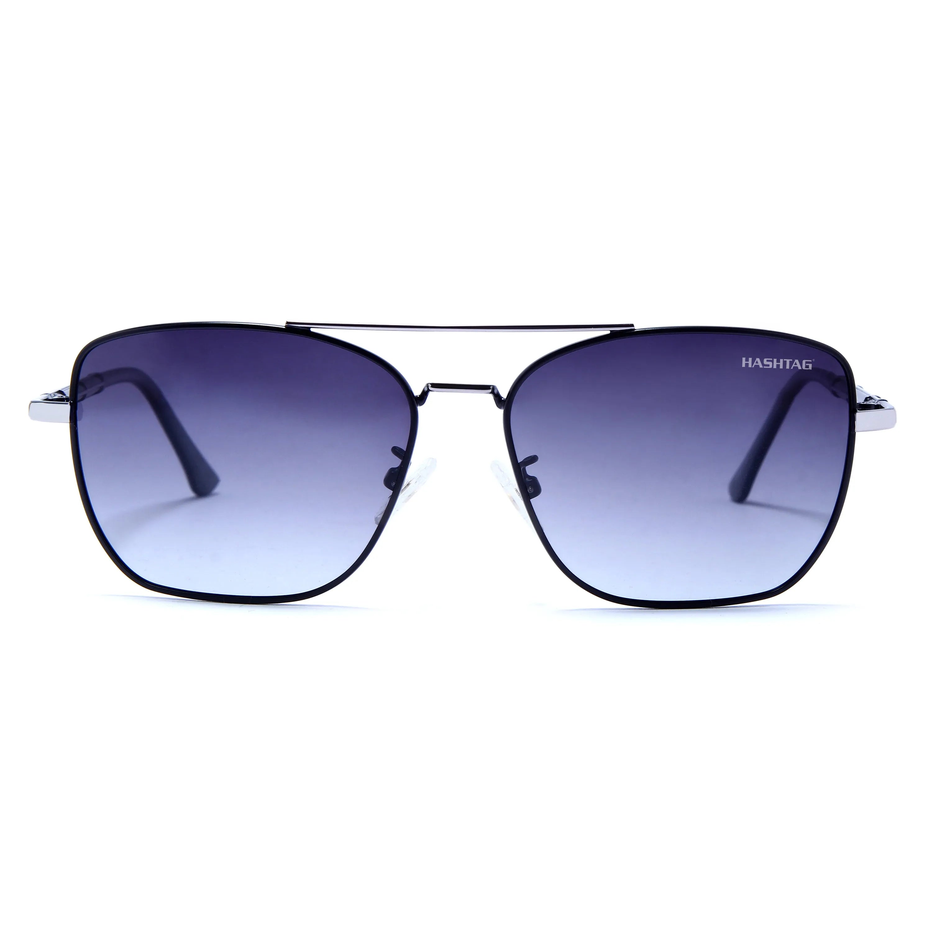 Enira | Gradient Blue Large Full Rim RECTANGLE Sunglasses for Men & Women [Polarized]