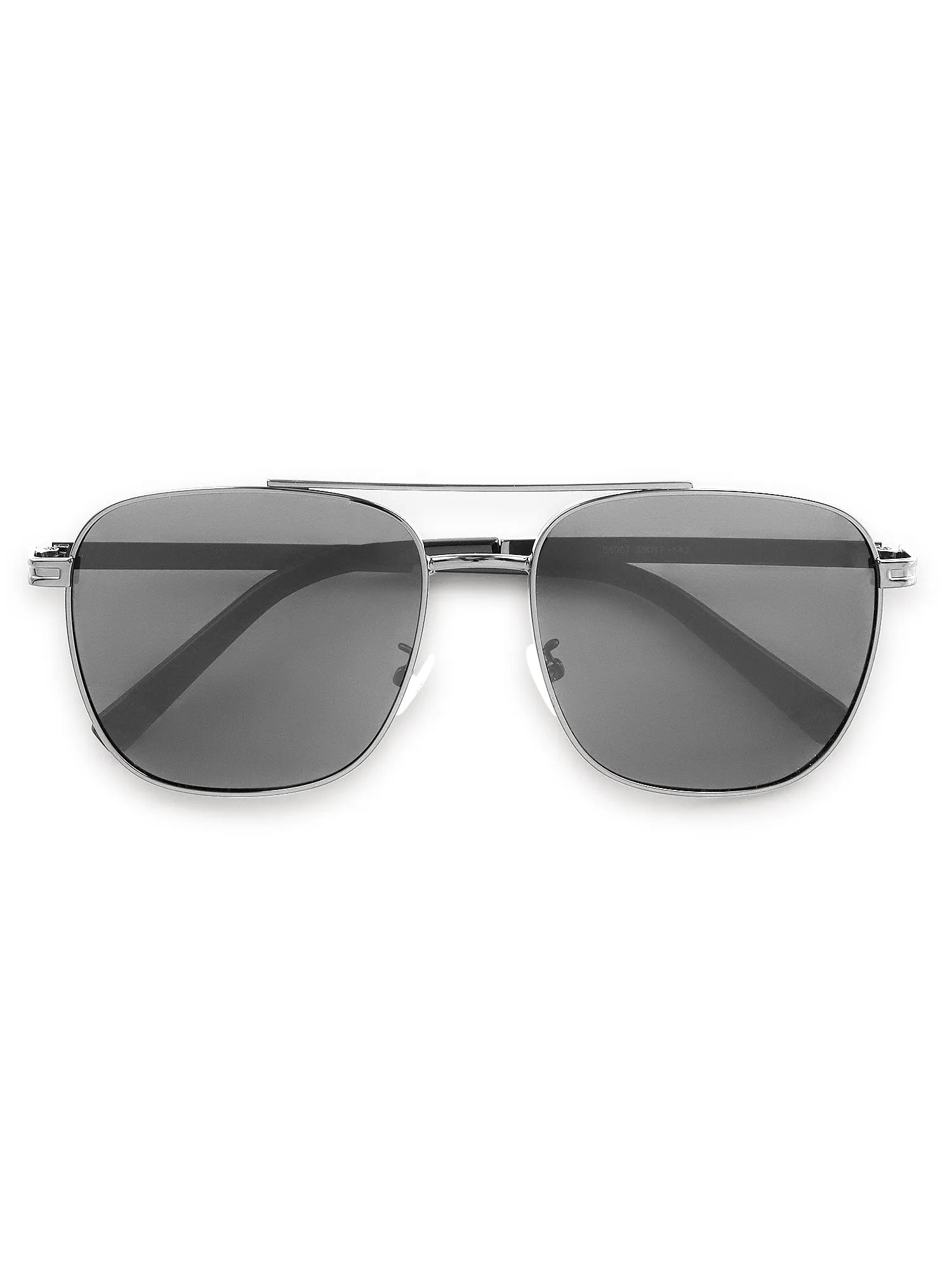 Quivion | Grey Large Full Rim Square Sunglasses for Men [Polarized]