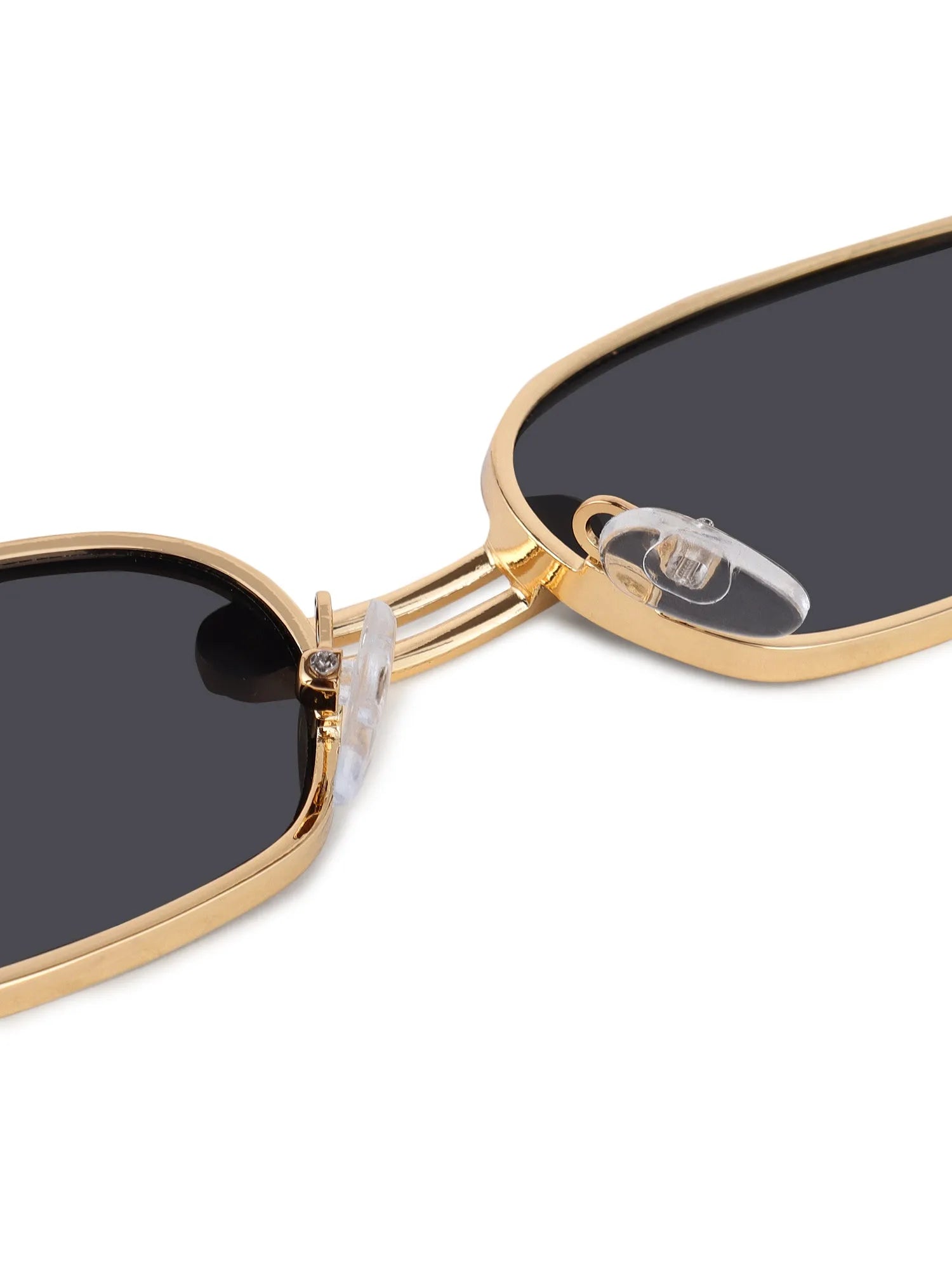 Darion | Golden Small Full Rim Rectangle Sunglasses for Women [UV-protected]