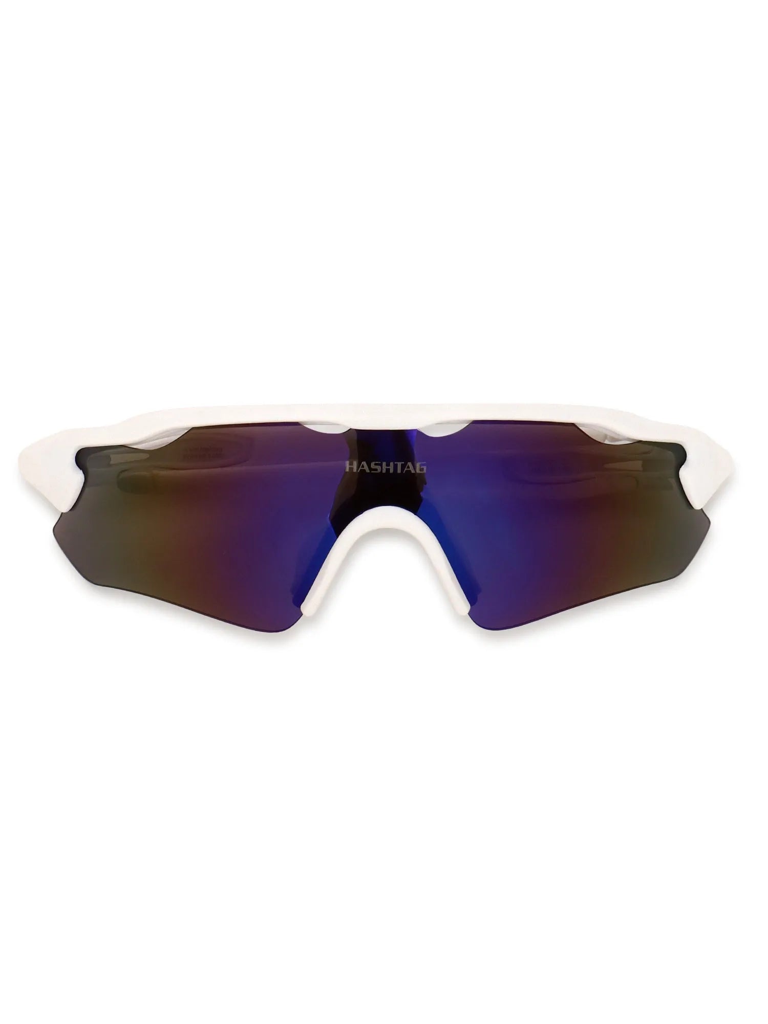 Chronos | White Medium Half Rim Shield Sports for Men & Women [UV-protected]