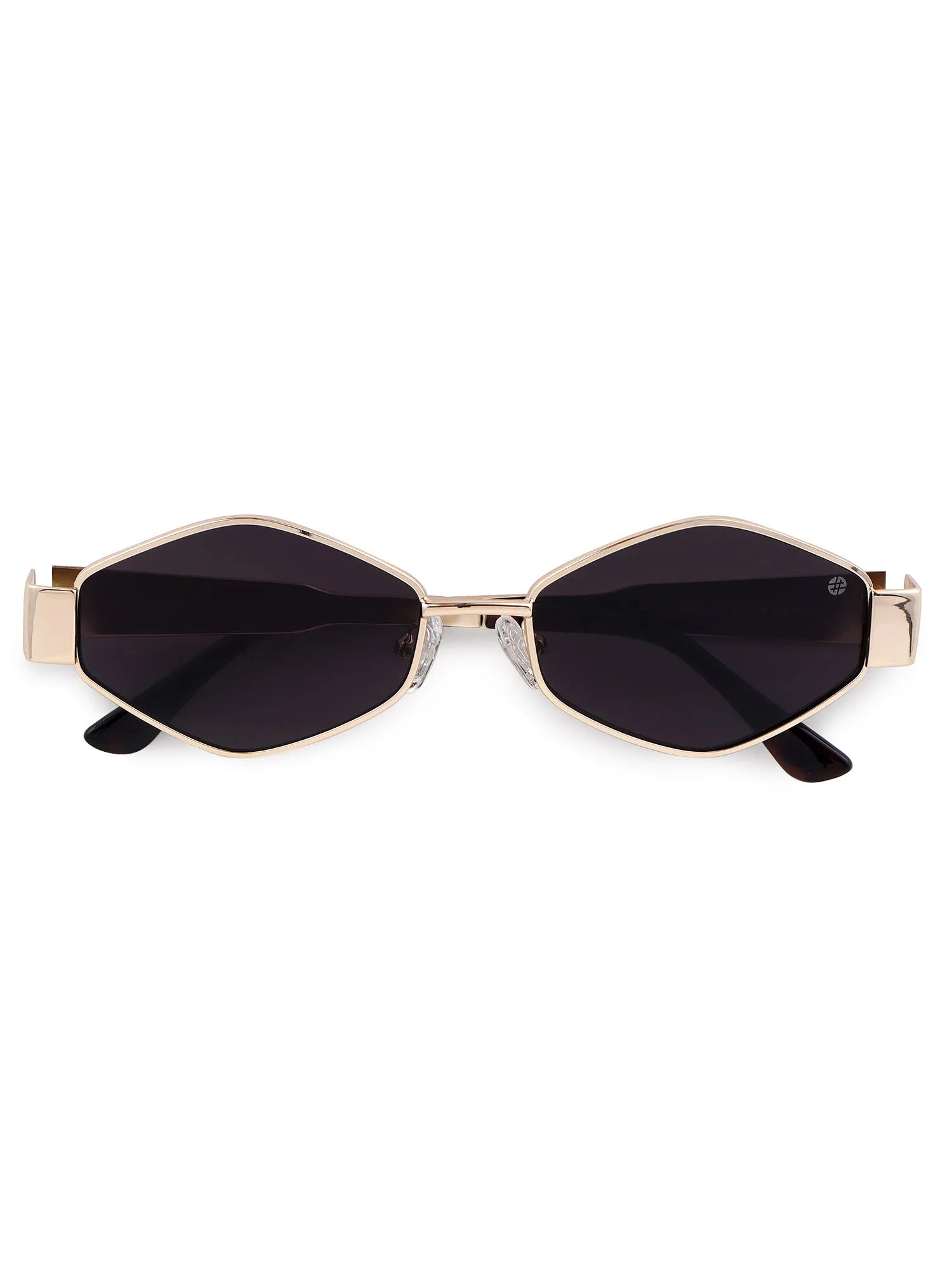 Ecliptor | Golden Medium Full Rim Diamond Sunglasses for Women [UV-protected]