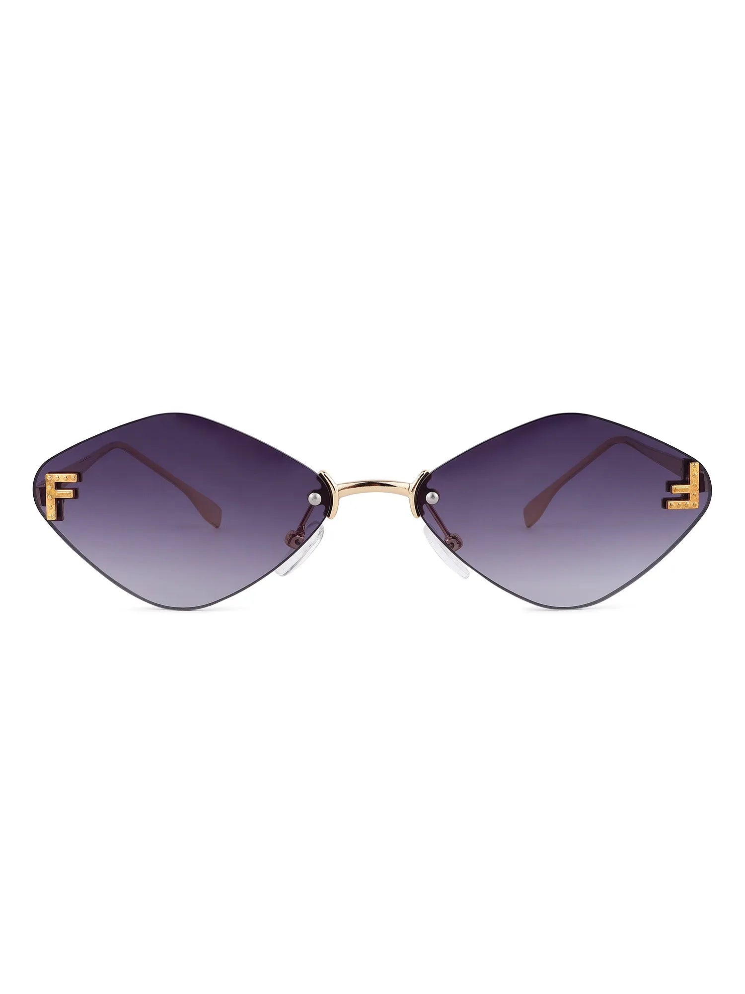Xelora | Grey Small Rim Less Diamond Sunglasses for Women [UV-protected]