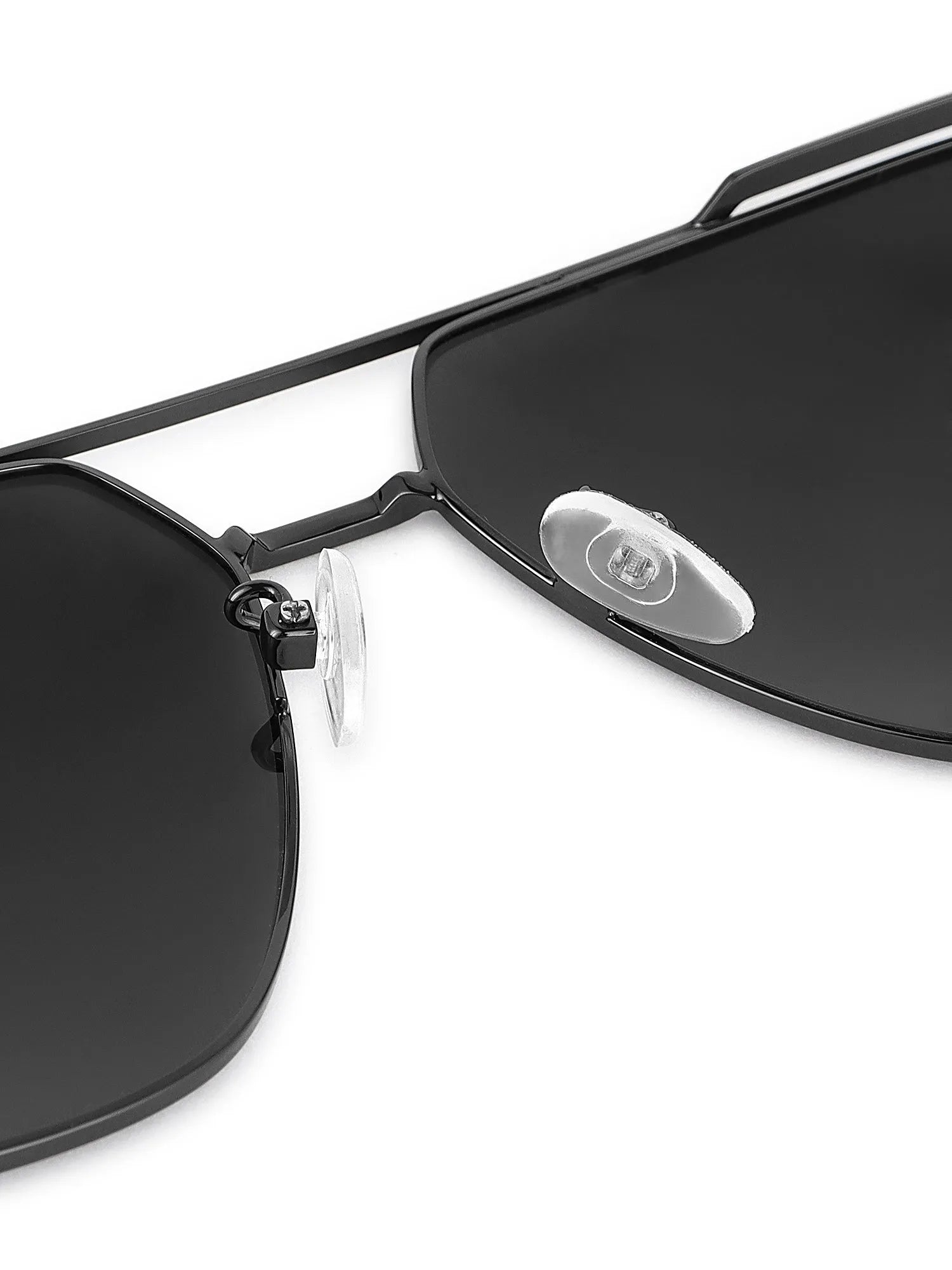 Drakara | Black Large Full Rim Hexagonal Sunglasses for Men [Polarized]