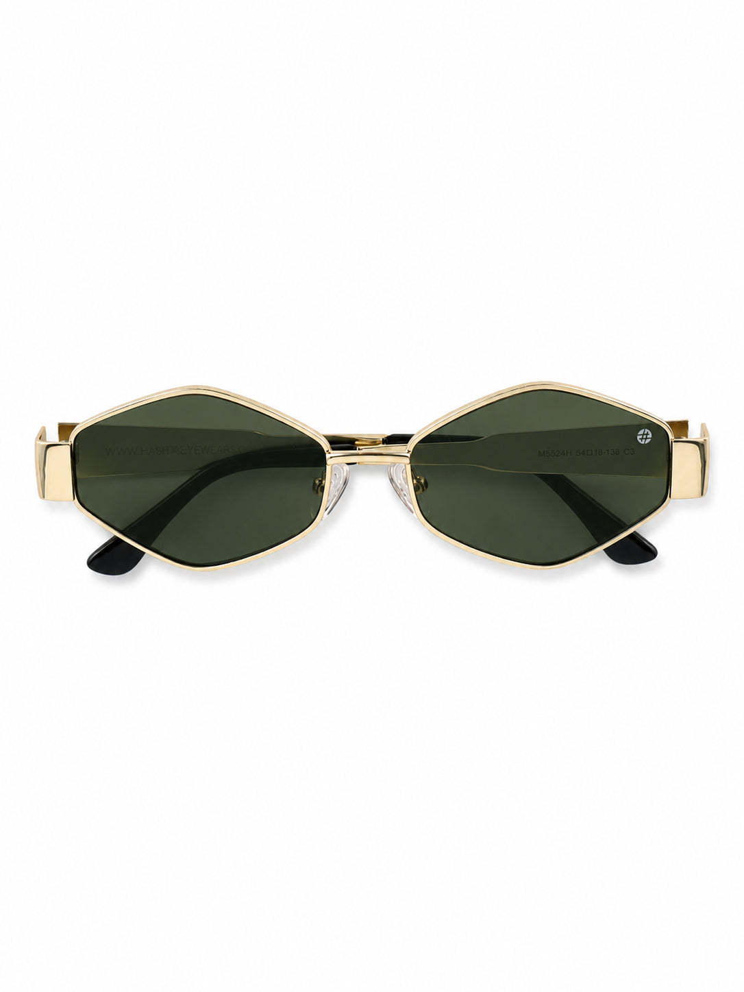 Ecliptor | Green Medium Full Rim Diamond Sunglasses for Women [UV-protected]